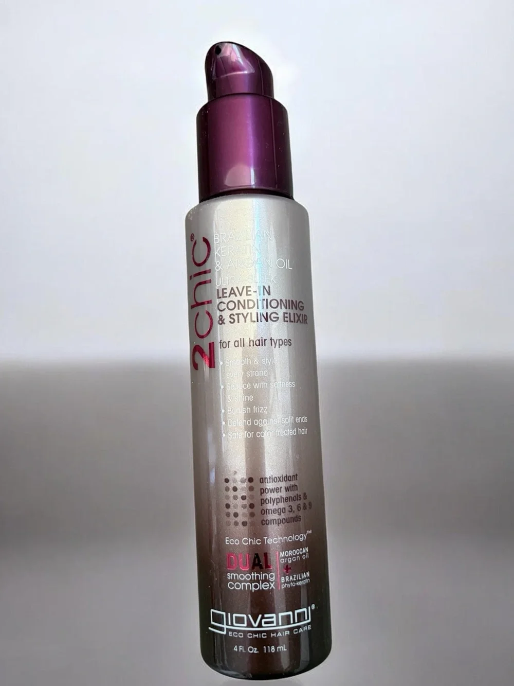 Giovanni 2chic Leave-In Conditioning & Styling Elixir — Rose Pink